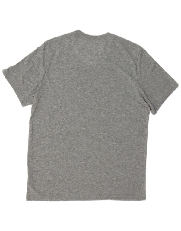 NIKE T-shirt grafica da uomo Dri Fit Top grande in poliestere grigio