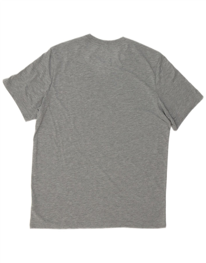 NIKE T-shirt grafica da uomo Dri Fit Top grande in poliestere grigio