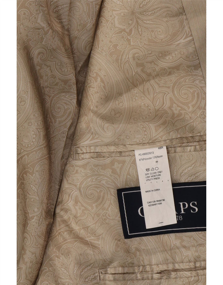 Giacca blazer a 2 bottoni da uomo Chaps UK 48 4XL Poliestere beige