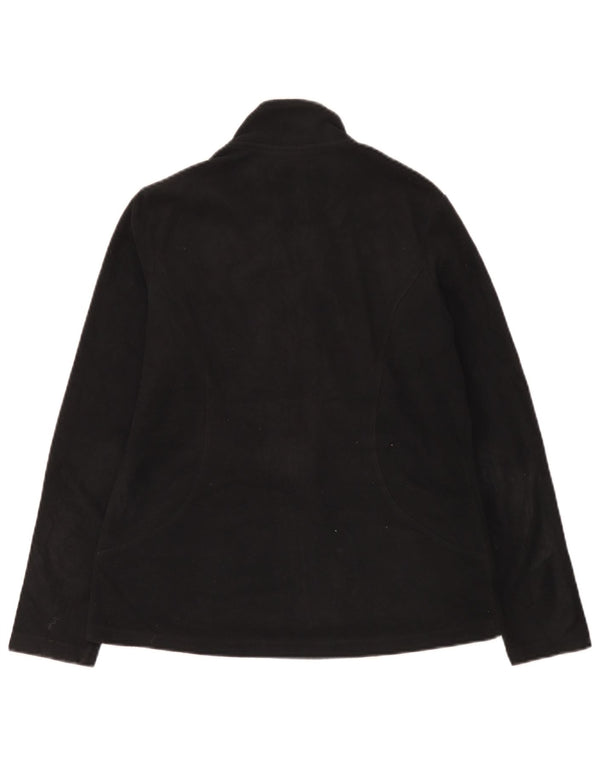 Giacca in pile da donna Marks & Spencer UK 12 poliestere nero medio