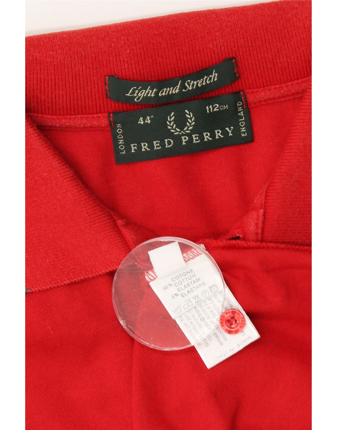 Polo Fred Perry da uomo leggera ed elasticizzata in cotone rosso medio