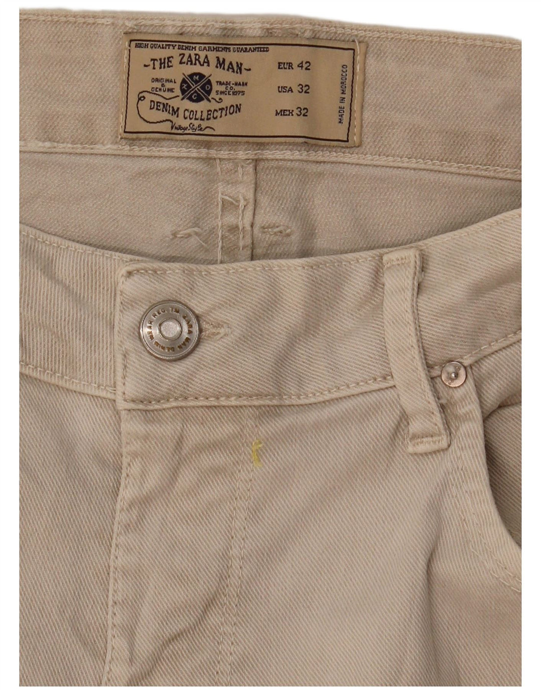 Pantaloncini casual da uomo Zara EU 42 Large W32 Beige