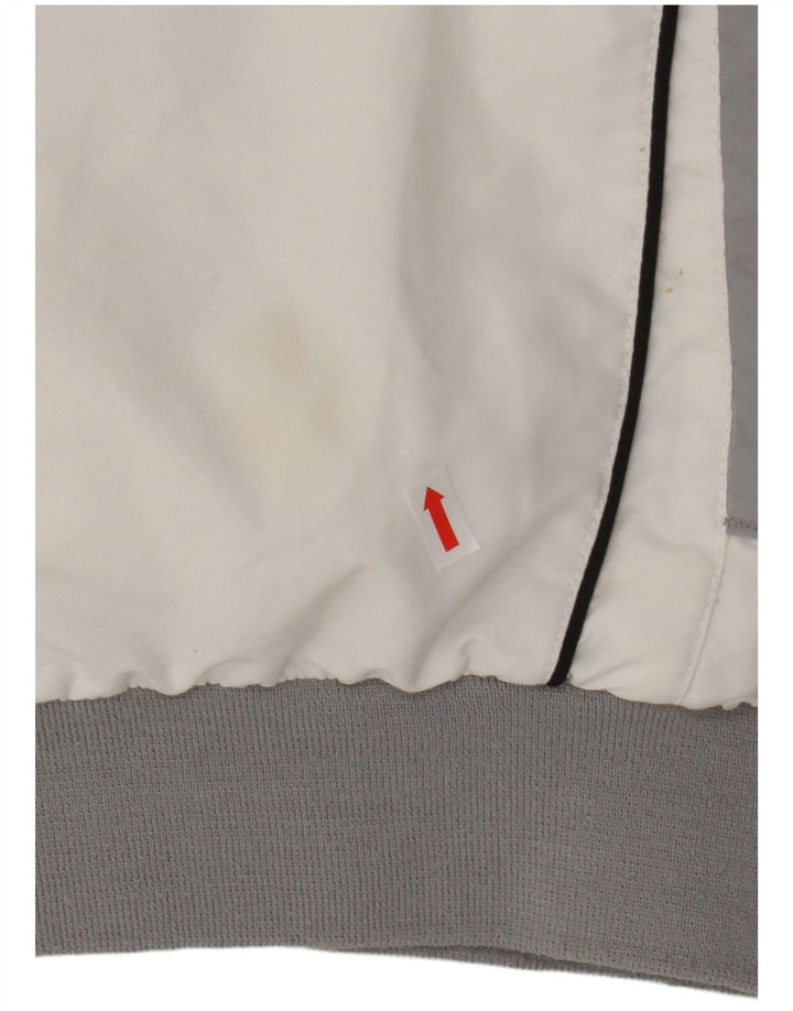 CHAMPION Giacca da tuta da uomo, grande, in poliestere color block bianco