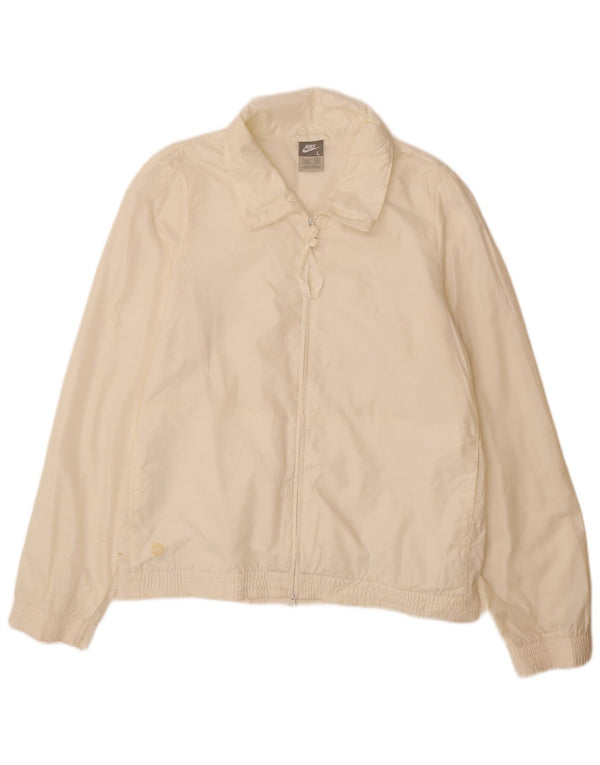 Giacca da tuta da donna Nike UK 14/16 Large Bianco Poliestere