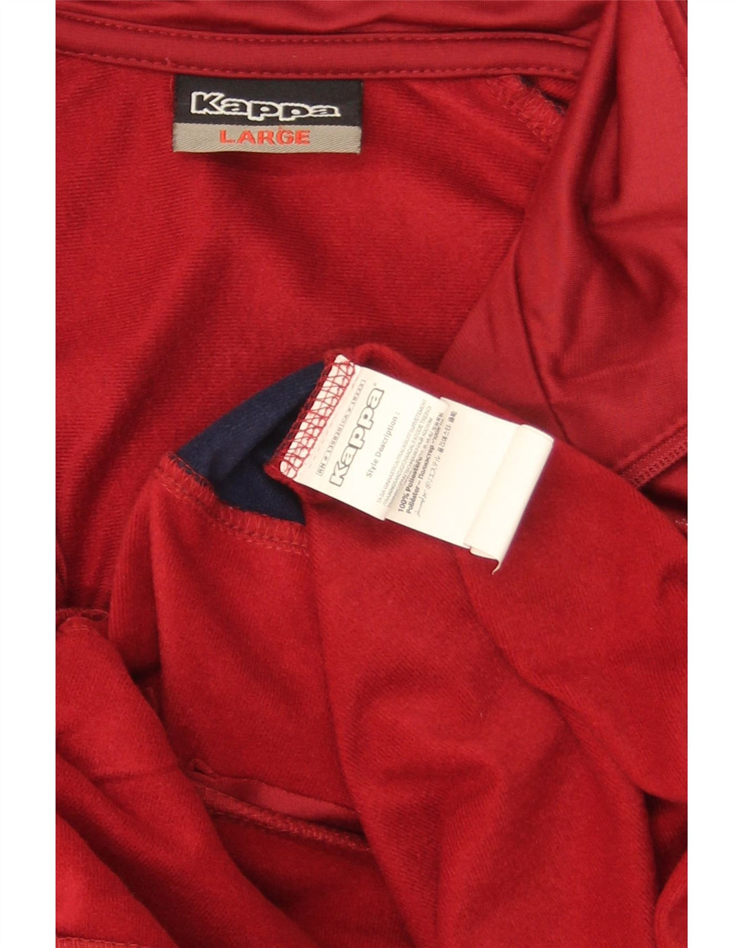 Giacca da tuta grafica da uomo Kappa grande rossa in poliestere color block