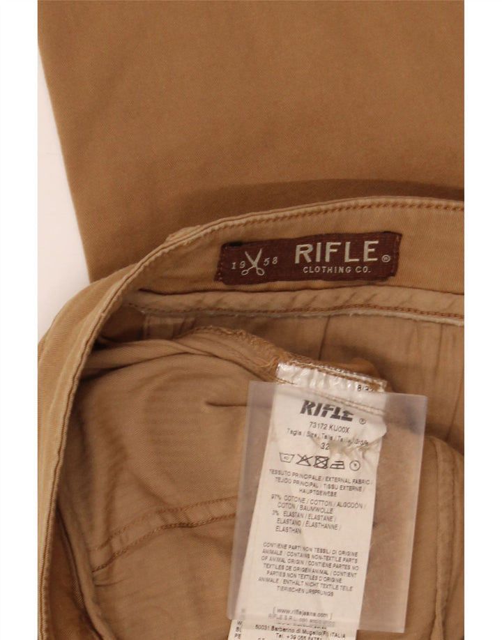 Pantaloni chino slim da uomo RIFLE W32 L30 in cotone beige