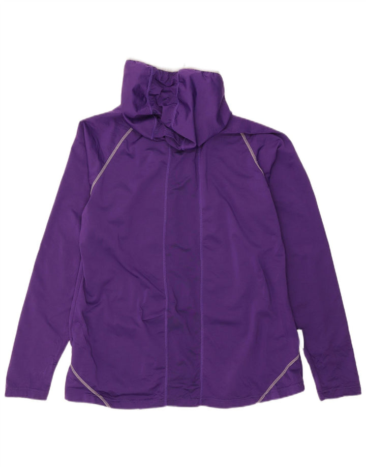 Mountain Warehouse Maglia da uomo con cappuccio, zip e collo a maniche lunghe Viola medio