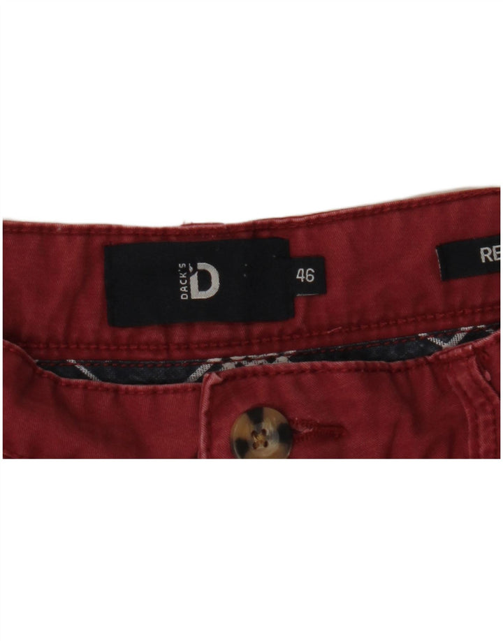 Pantaloncini chino regolari da uomo di Dack IT 46 piccoli W33 Borgogna