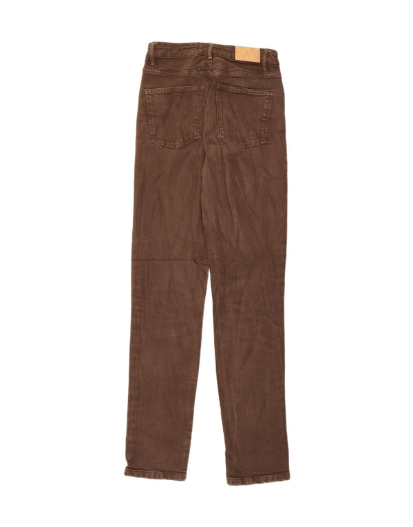 Jeans slim da donna Zara EU 36 XS W26 L31 Cotone marrone