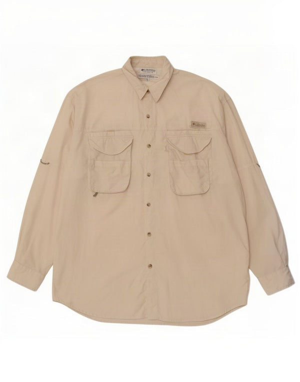 Camicia da uomo Columbia XL poliestere bianco