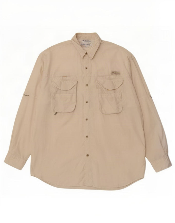 Camicia da uomo Columbia XL poliestere bianco