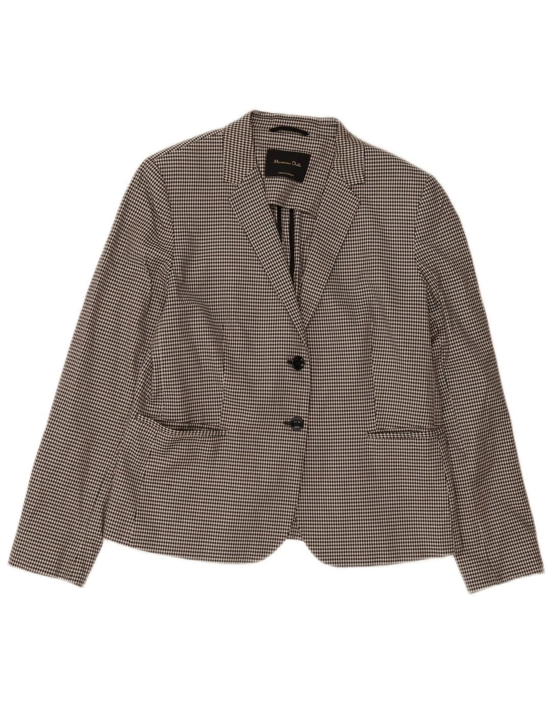 Giacca blazer da donna a 2 bottoni Massimo Dutti EU 44 XL pied de poule nero