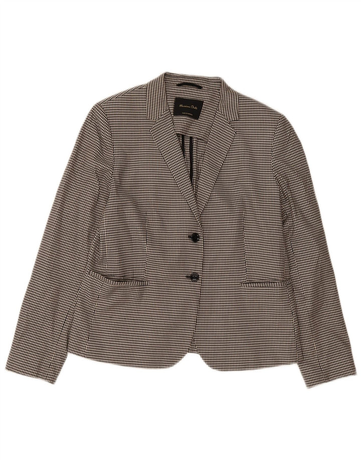 Giacca blazer da donna a 2 bottoni Massimo Dutti EU 44 XL pied de poule nero