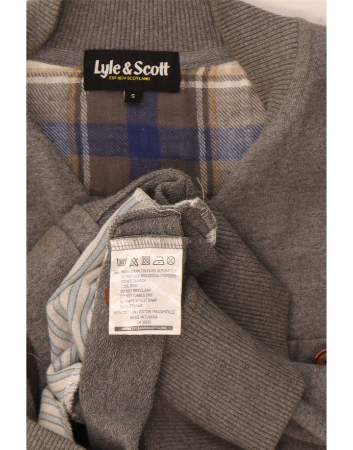 Maglione cardigan da uomo Lyle & Scott piccolo in cotone grigio