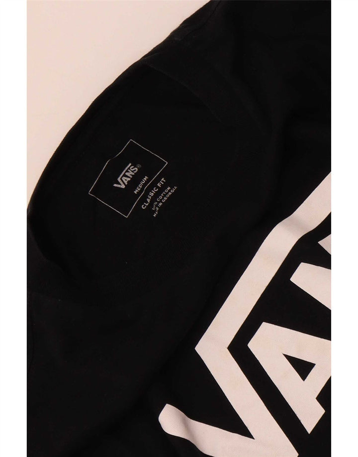 Vans Top grafico da uomo con vestibilità classica, manica lunga, cotone nero medio