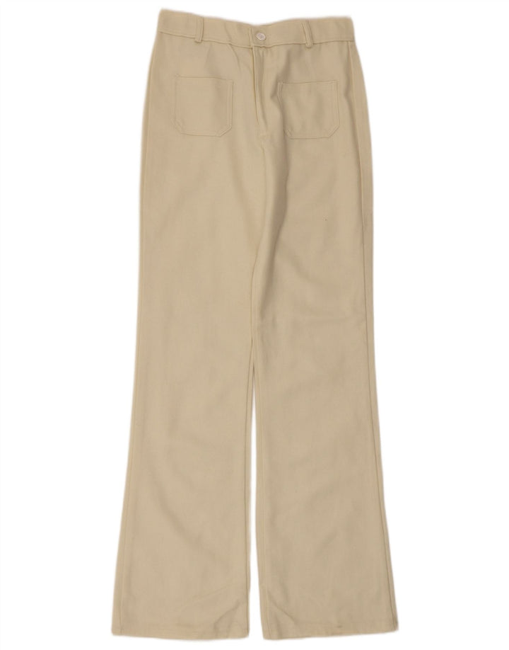 Pantaloni casual bootcut da donna vintage EU 40 medi W28 L32 Beige