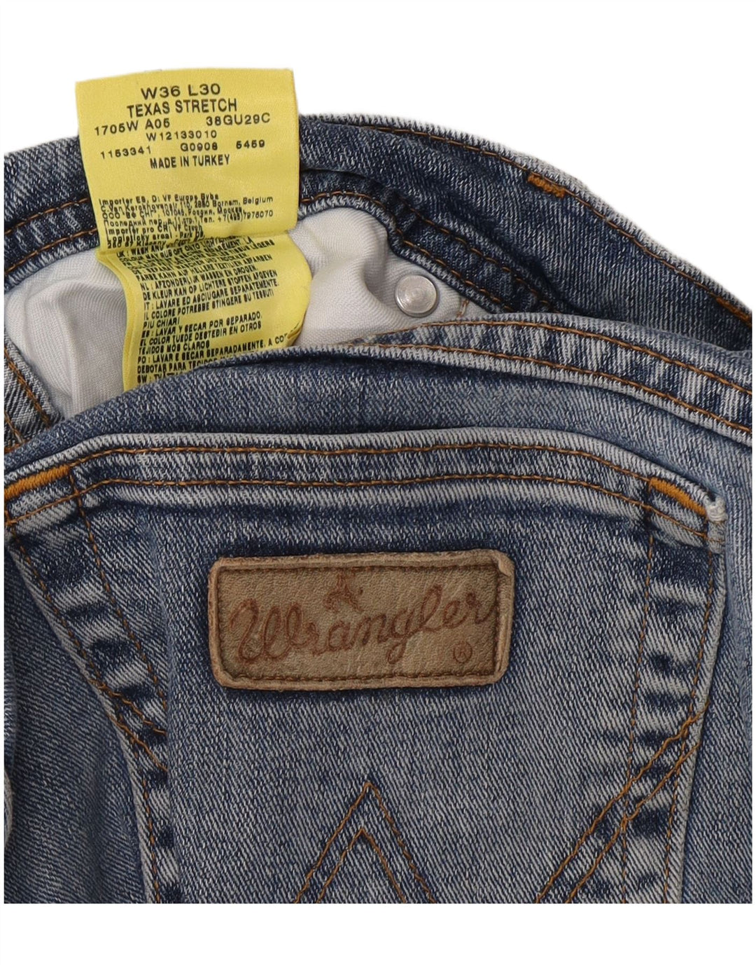 WRANGLER Mens Texas Stretch Denim Bermuda Shorts W36 Large  Blue Cotton