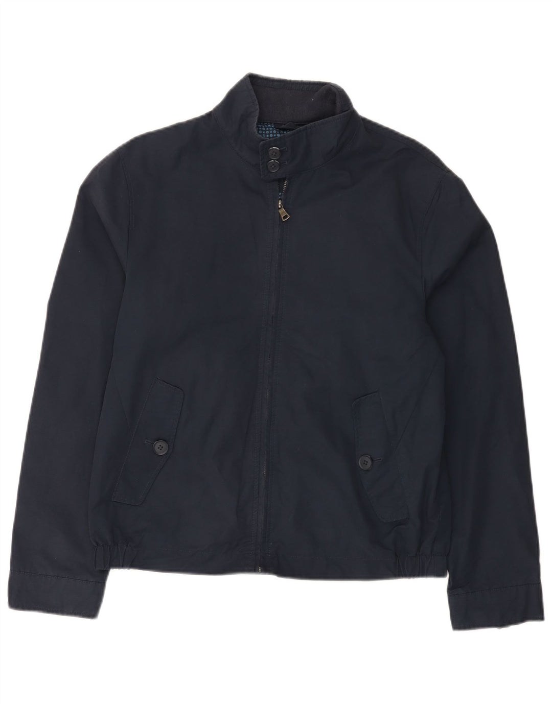 MARKS & SPENCER Giubbotto bomber da uomo UK 36 Piccolo cotone blu navy