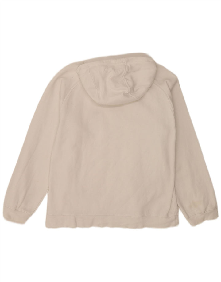Felpa con cappuccio da uomo Adidas, cotone bianco medio