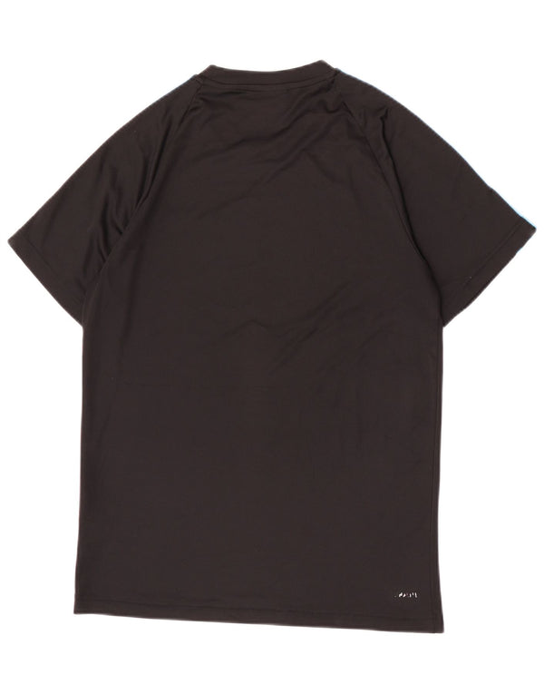 T-shirt Adidas Climalite da uomo piccola piccola in poliestere nero