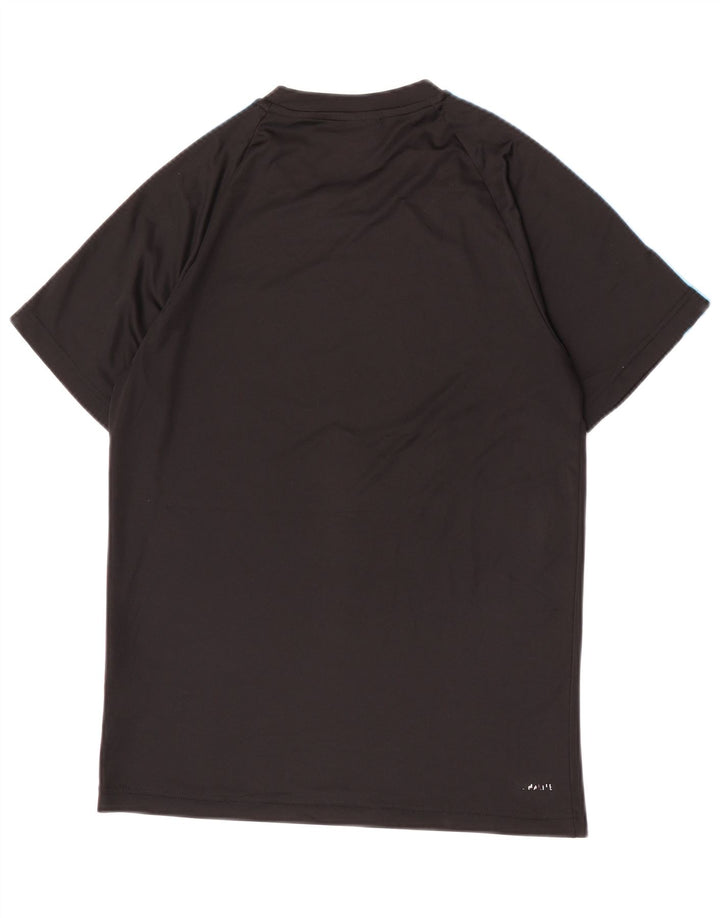 T-shirt Adidas Climalite da uomo piccola piccola in poliestere nero
