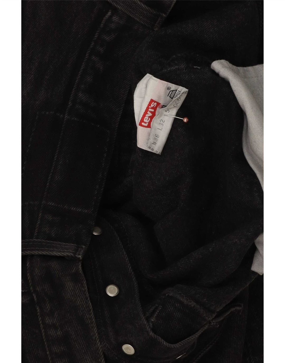 Jeans dritti da uomo Levi's W36 L32 cotone nero