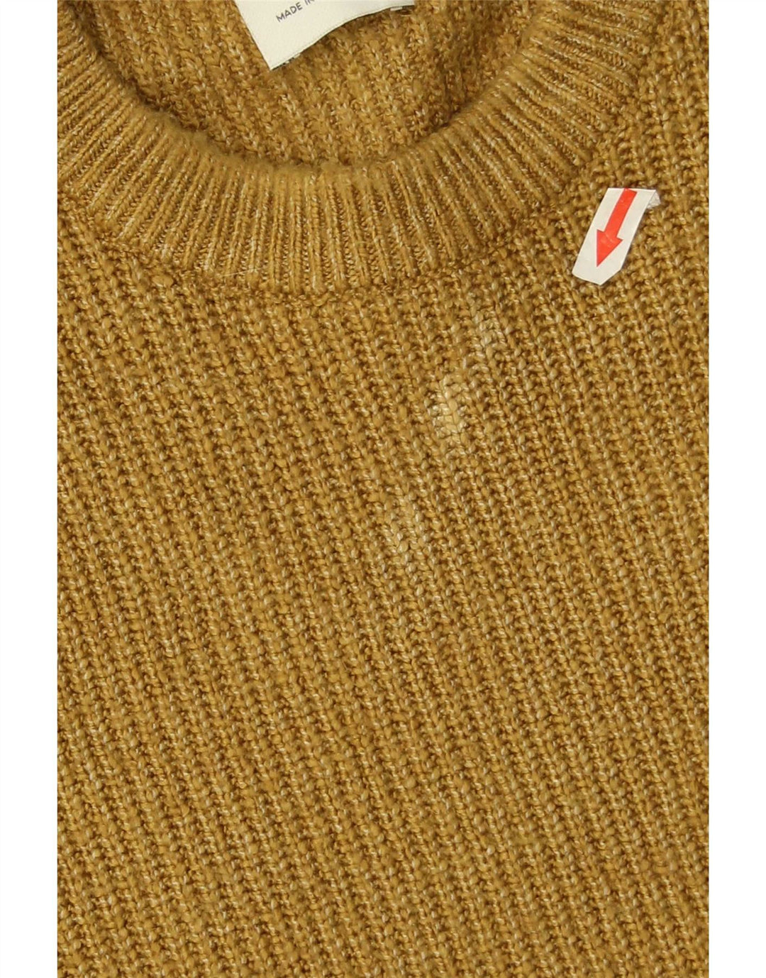 Maglione maglione girocollo da uomo Marks & Spencer grande giallo in poliammide