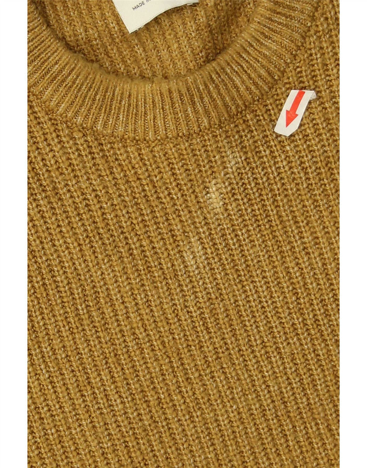 Maglione maglione girocollo da uomo Marks & Spencer grande giallo in poliammide
