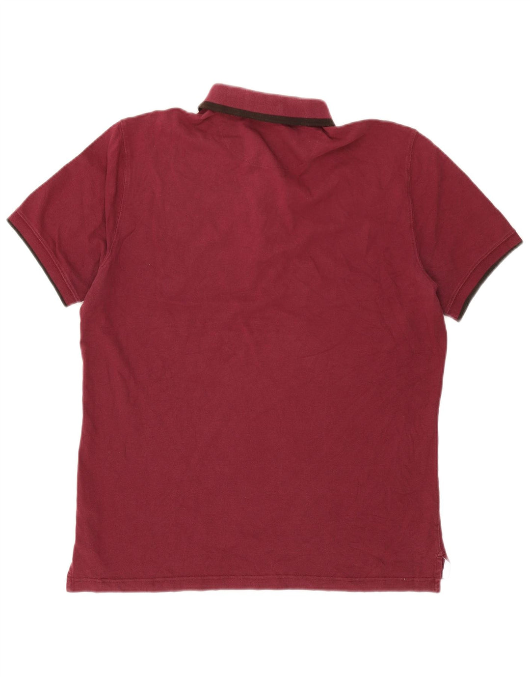 Polo da uomo Massimo Dutti XL in cotone bordeaux