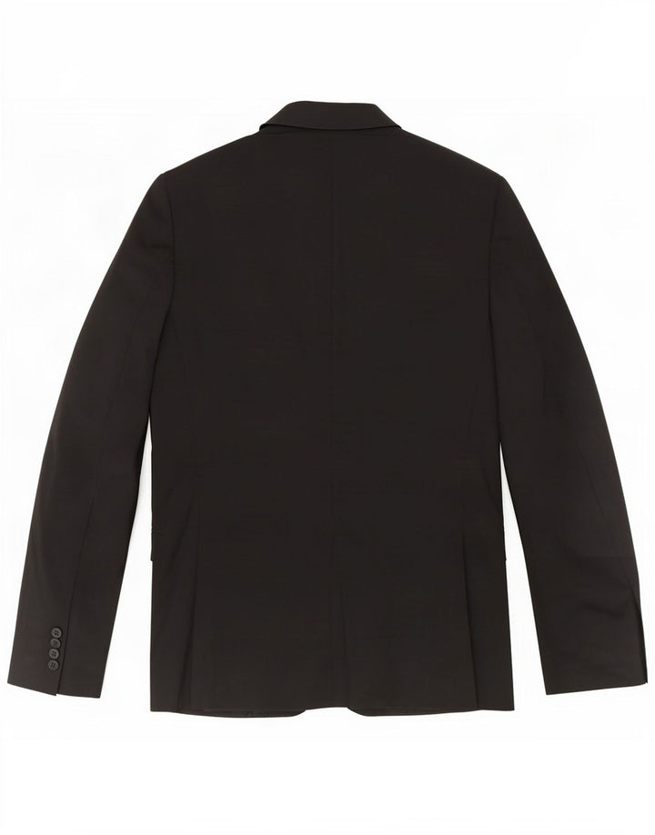Giacca blazer da uomo a 2 bottoni Massimo Dutti EU 48 lana nera media