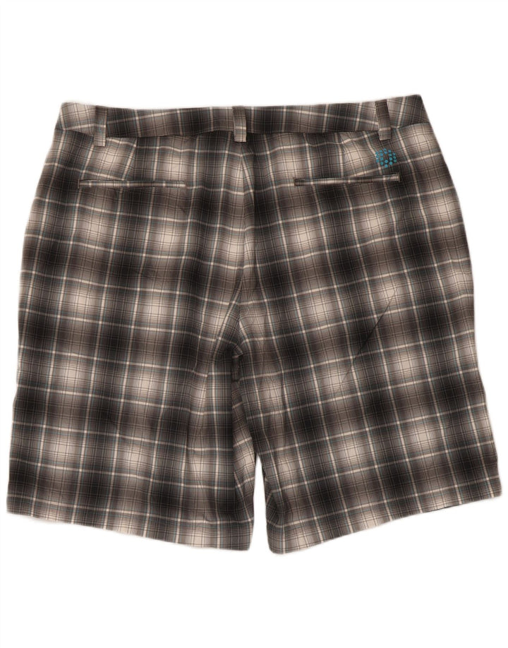 Pantaloncini chino da uomo Puma W40 XL poliestere a quadri grigi