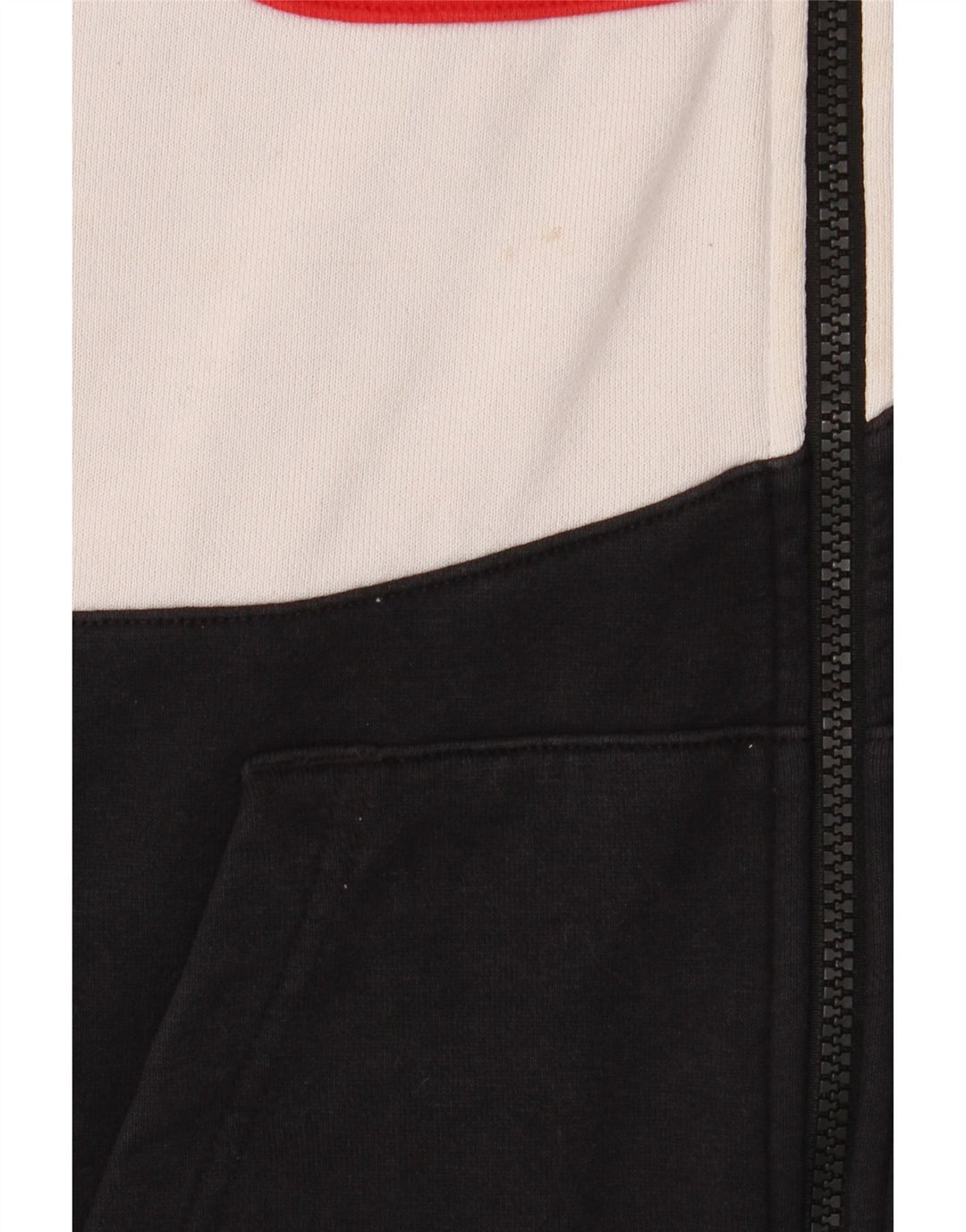 Felpa con cappuccio e zip grafica Nike da uomo in cotone color block medio nero