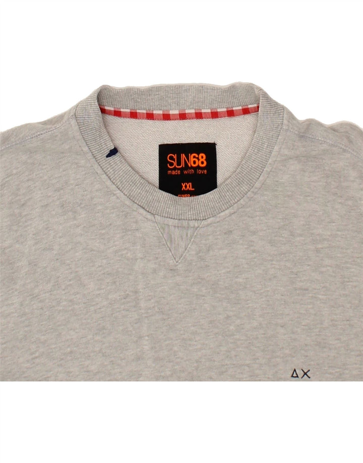SUN68 Mens Sweatshirt Jumper 2XL Grey Cotton Vintage Sun68 and Second-Hand Sun68 from Messina Hembry 
