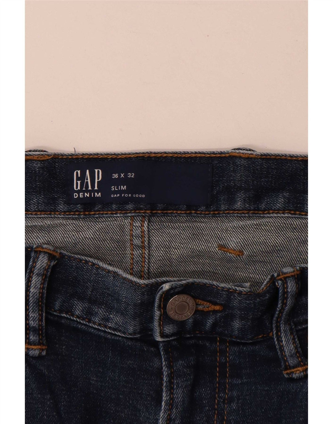 Jeans slim da uomo Gap W36 L27 cotone blu navy