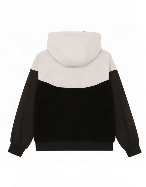 Giacca a vento con cappuccio Nike da ragazzo 12-13 anni Large Black Colourblock