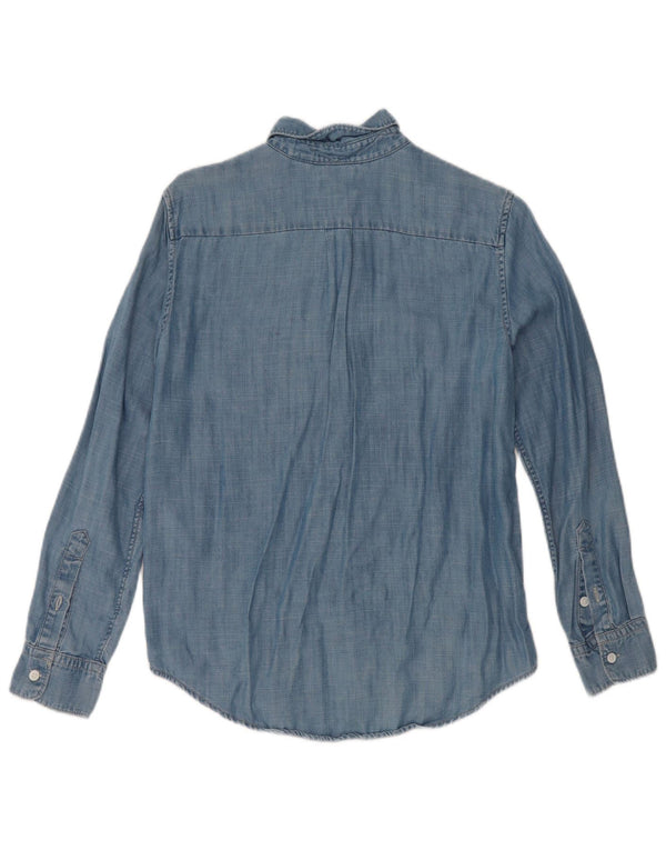 Levi's Camicia in denim da donna con vestibilità Boyfriend UK 2 2XS Lyocell blu