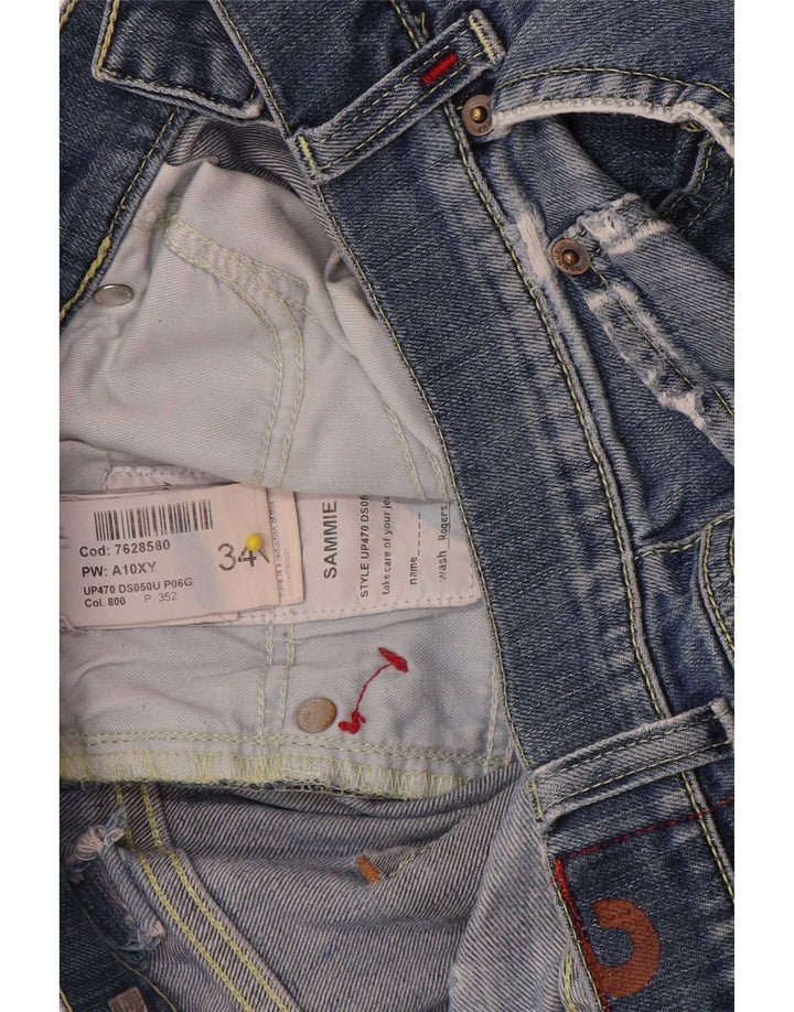 Jeans dritti da uomo Dondup W34 L31 in cotone blu