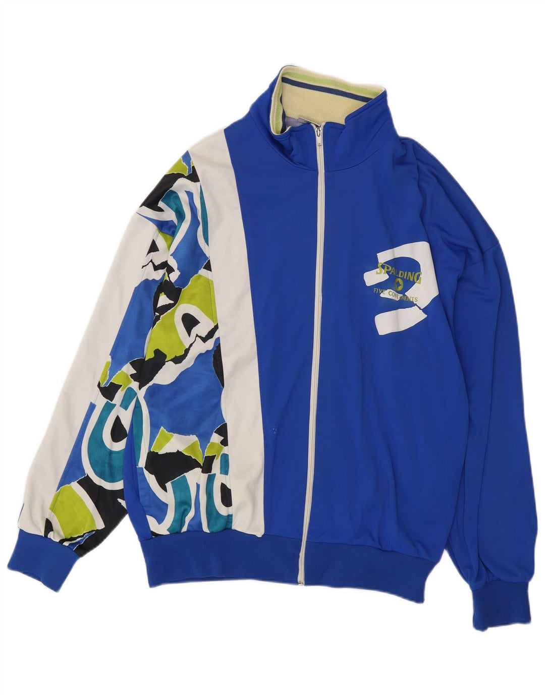 SPALDING Giacca da tuta grafica da uomo grande color block blu