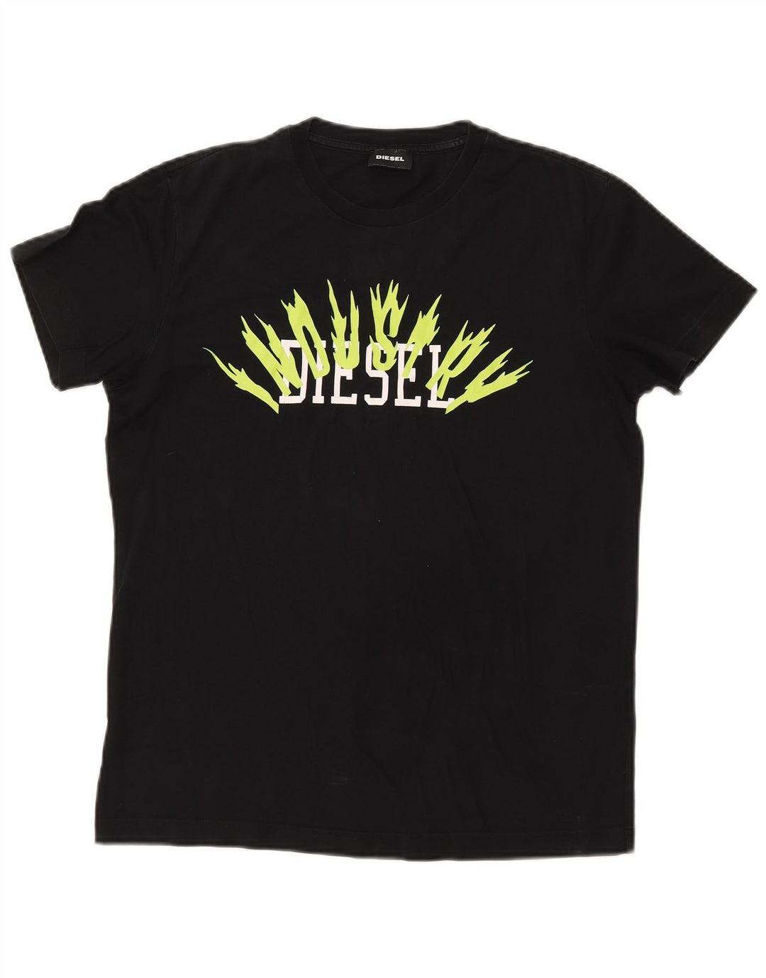 T-shirt grafica da donna DIESEL Top UK 14 cotone nero medio