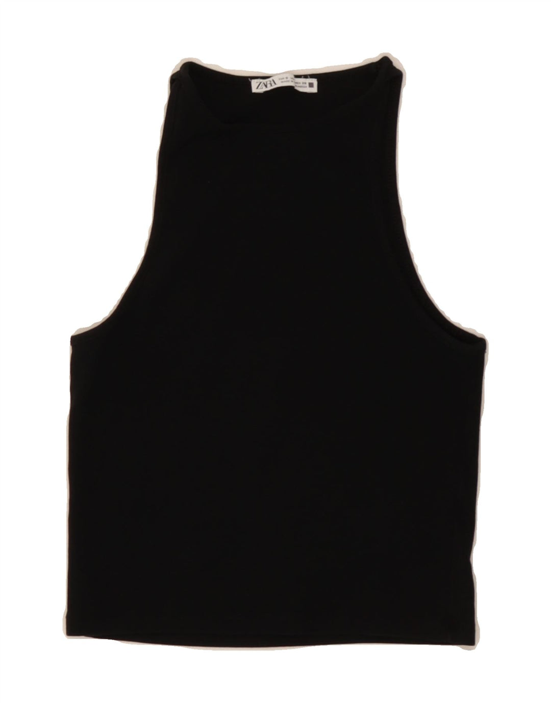 ZARA Womens Vest Top UK 8 Small Black Vintage Zara and Second-Hand Zara from Messina Hembry 