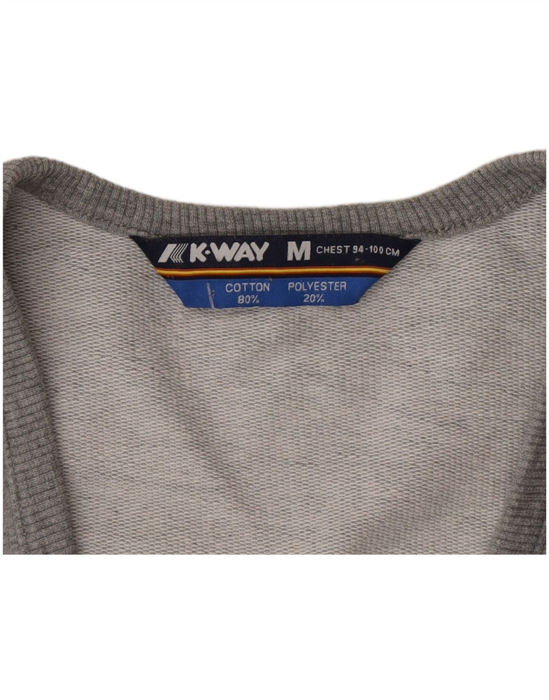 Giacca Top Tuta Smanicata Bambino K-Way 12-13 Anni Cotone Grigio Medio
