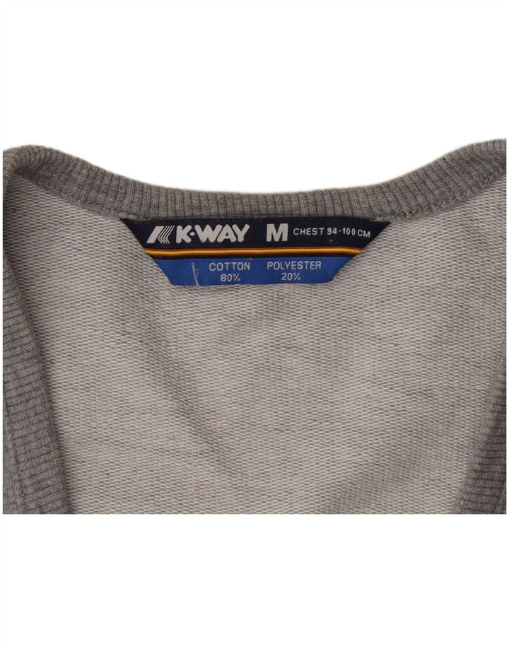 Giacca Top Tuta Smanicata Bambino K-Way 12-13 Anni Cotone Grigio Medio