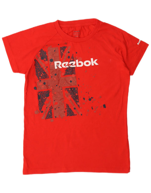 T-shirt grafica Reebok da donna Top UK 18 XL rosso cotone