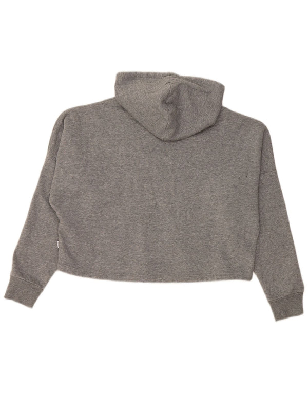 Maglione con cappuccio grafico oversize da ragazza Puma 11-12 anni in cotone grigio