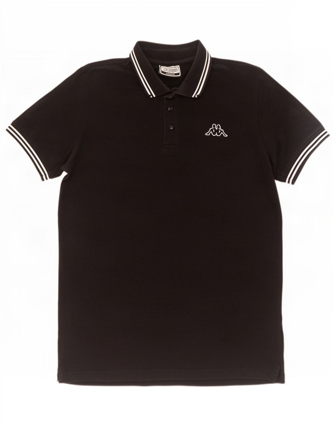 Polo Kappa Uomo Large in cotone a righe nere