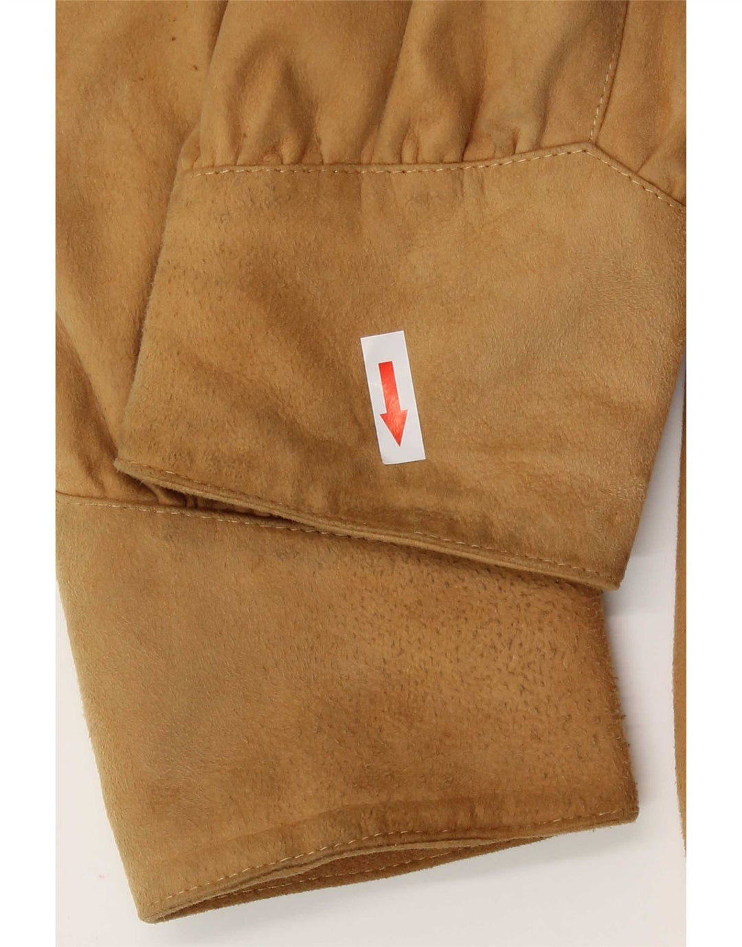Giacca vintage da donna in pelle scamosciata IT 44 Beige medio