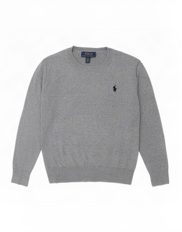 Polo Ralph Lauren Maglione da ragazzo con scollo a barca 10-11 anni Grigio medio