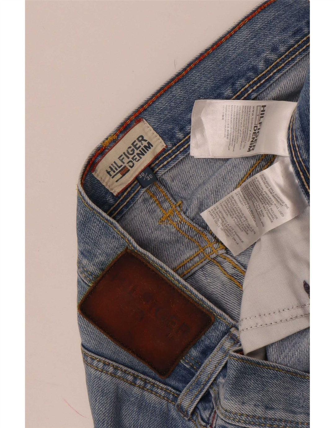 Jeans slim da uomo Tommy Hilfiger W30 L30 cotone blu