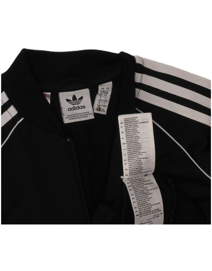 Giacca top della tuta da ragazzo ADIDAS 9-10 anni in poliestere nero