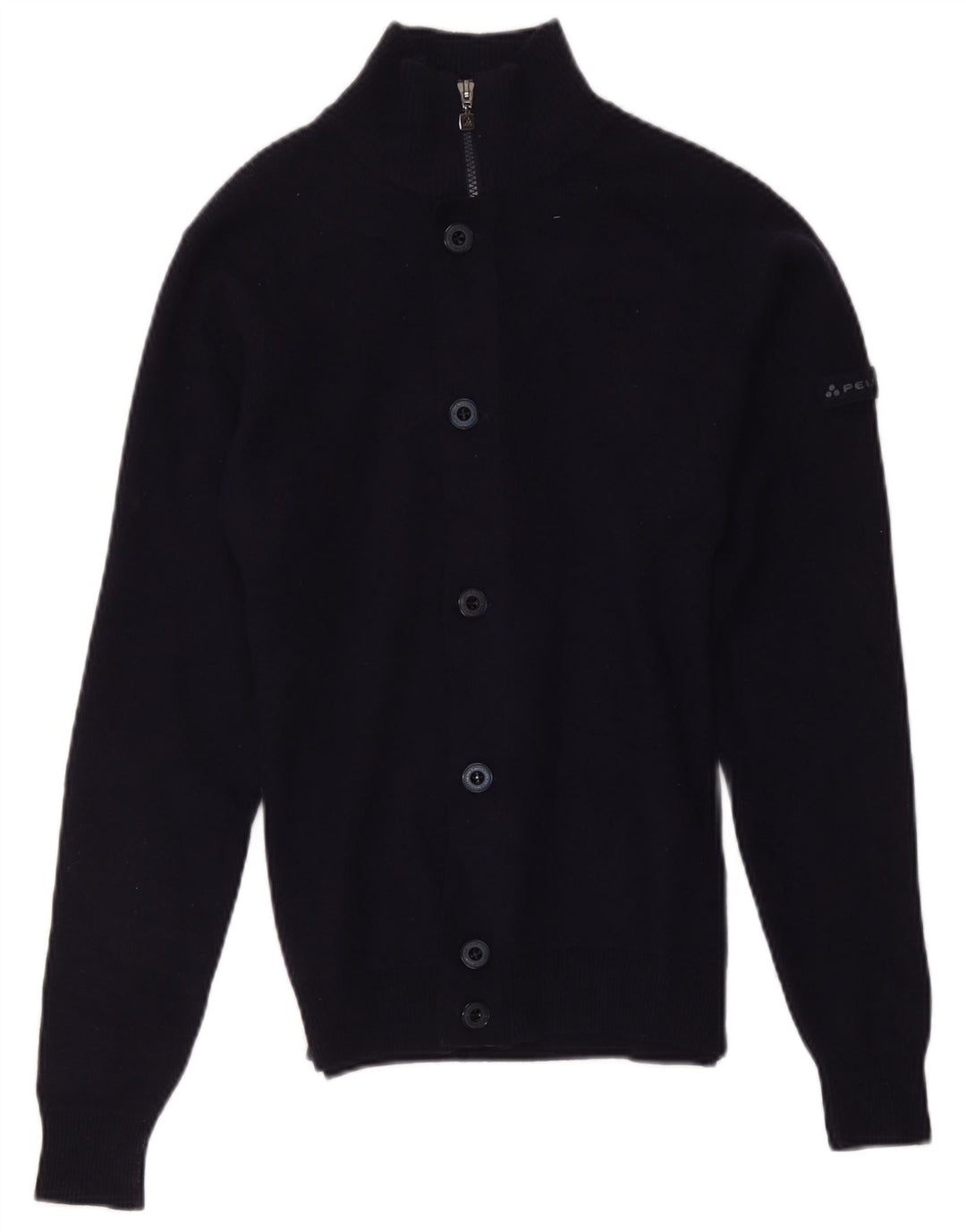 Maglione cardigan da uomo PEUTEREY lana media blu navy